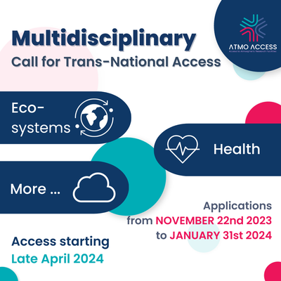 6th Call for Trans-national Access – Beyond Atmospheric Science